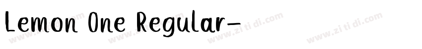Lemon One Regular字体转换